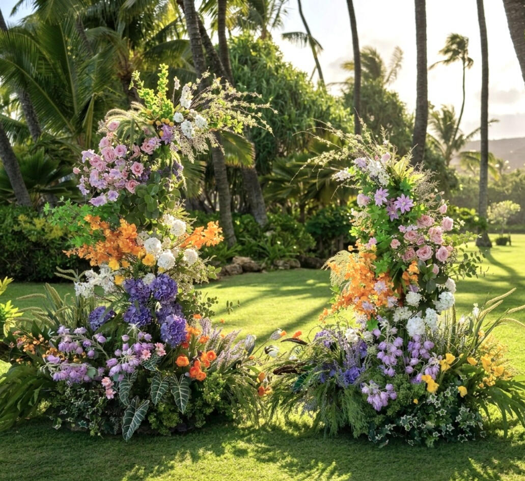 Psalmfloral_hawaii_wedding_floral_rental_夏威夷婚礼花艺租赁__Breathe Green_1